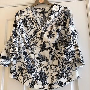 White House Black Market Poplin Top